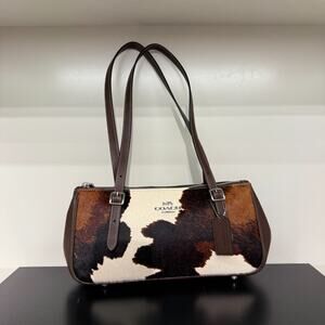 Coach Asher Shoulder Bag With Cow Print CCC85 cow printed haircalf/Sv/Cow Multi
